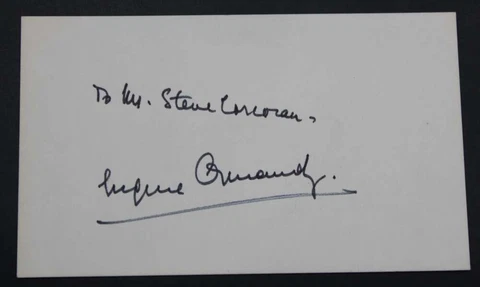 EUGENE ORMANDY SIGNED 3X5 INDEX CARD AUTOGRAPH CONDUCTOR VIOLINIST D5722 Cover