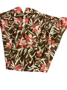 Adrianna Papell Beaded Floral Print Silk Lined Tapered Leg - Picture 1 of 3