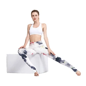 Leggings de yoga de cintura alta para mujer con estampado de fitness - Imagen 1 de 9