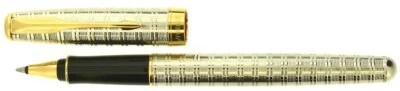 Bolígrafo Parker Sonnet plateado tartán y dorado nuevo en caja hecho en Francia  Foto 1 de 2