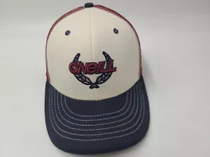 O'Neill Fitted 7 1/4 M Hat Cap Surf Shop Skate Baseball Men Women White Blue Red - Picture 1 of 16