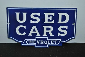 VINTAGE CHEVOLET AUTOMOBIL PORZELLANSCHILD  - Bild 1 von 8