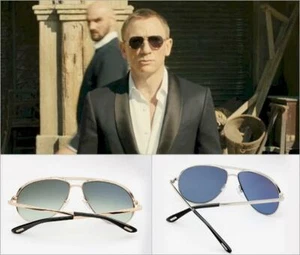 JAMES BOND SKYFALL Tom Ford MARKO FT0144 28W Rose Gold Blue Sunglasses Shades - Picture 1 of 1