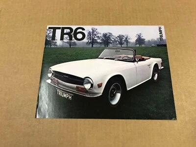 Folleto informativo vintage Triumph TR6 concesionario vendedor Foto 1 de 2