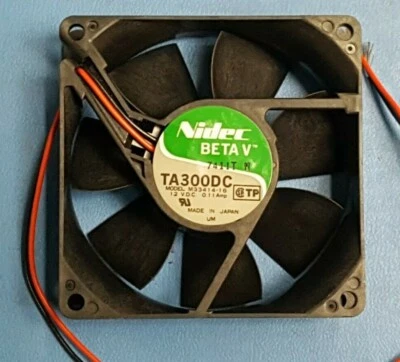 Ventilador 80 X 25 mm, 12VDC, 0,11 A, NIDEC, BETA V TA300DC, M33414-16 Foto 1 de 4