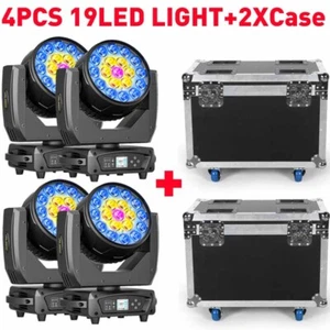 LED Zoom Moving Head Stage Light RGBW DMX Beam Wash Lighting DJ Disco Bar 19x20W - Picture 1 of 24