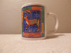 Festive Tapered Christmas Reindeer Coffee Mug - Picture 1 of 2