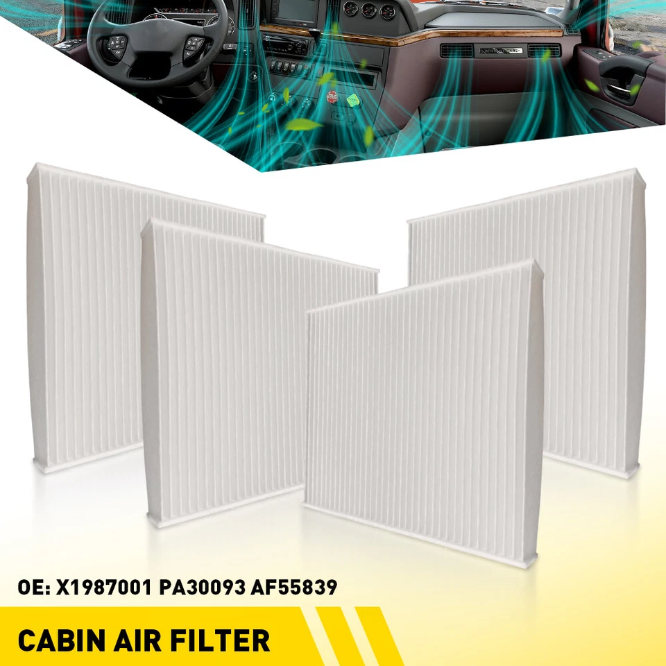 4 x Filtro de aire de cabina para Kenworth T680 T700 T800 T880 Peterbilt 567 579 PA30093 Foto 1 de 4