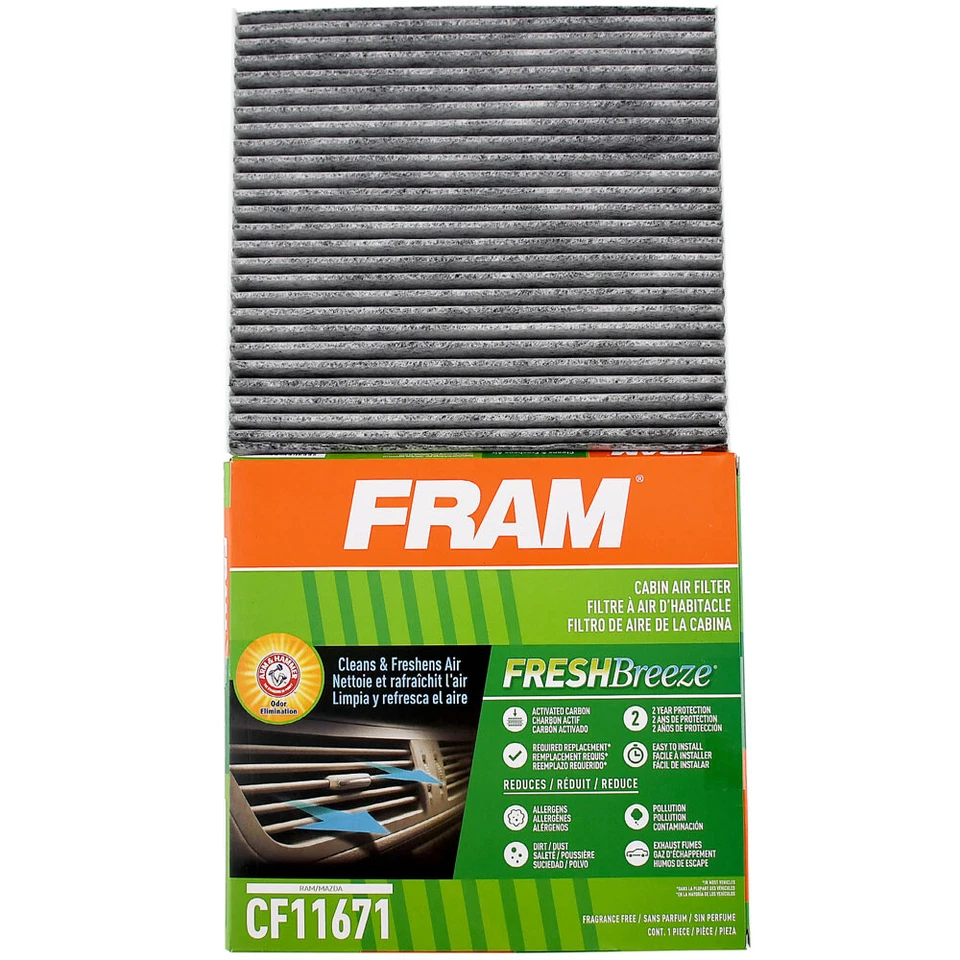 Filtro de aire de cabina Fram para 2016 2017 2018 2019 2020 2021 Ram 1500 2500 3500 4500 Foto 1 de 4