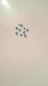 0.62ct Zambian Emeralds, Loose Genuine Gemstone (10 small faceted) Unheated - Picture 1 of 6