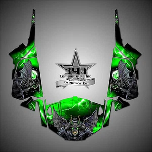 Polaris RZR 1000 XP Wrap Graphics Decal TMW Sidewinder Door Guardian Green - Picture 1 of 1