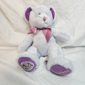 Steinbock Sternzeichen Plüsch Teddybär Russ Vintage lila Schleife flauschiges Stofftier 10 Zoll - Bild 1 von 6