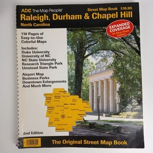 ADC Raleigh Durham & Chapel Hill Street Map Book 1999 2nd Edition Spiral - Bild 1 von 16