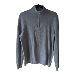 John Lewis & Partners Größe Medium Herren Kaschmir Pullover Blau QRT Reißverschluss Hochgeschlossen - Bild 1 von 12