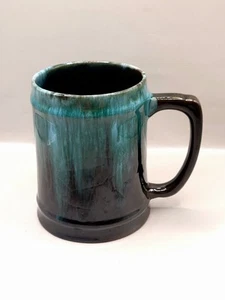 Vintage Blue Mountain Pottery Mug – Teal & Black Drip Glaze – Canadian Pottery - Bild 1 von 6