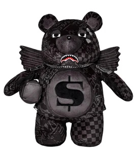 Sprayground 3am Wingman Money Bear Backpack🔥New Black Teddy Bear Bag - Picture 1 of 9