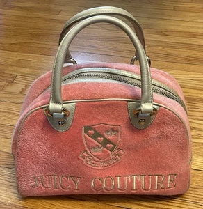 Vintage 90s Y2K Juicy Couture Pink Velour Purse Dog Small Bag - Bild 1 von 13