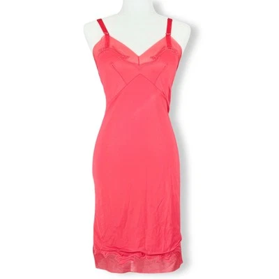 Vestido sin Mangas Estrella de Cine Verdadero Vintage Años 50 Rojo PInk Babydoll Pinup Hollywood Glam 34 Foto 1 de 4