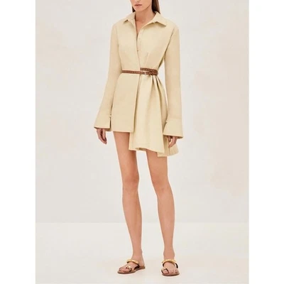 NWT ALEXIS Mini Long-Sleeve Belted Veni Shirt Dress - Image 1 of 4
