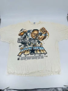 Vintage 90s NFL Dallas Cowboys Emmitt Smith Xplosion Caricature Shirt Size 2XL - Picture 1 of 8