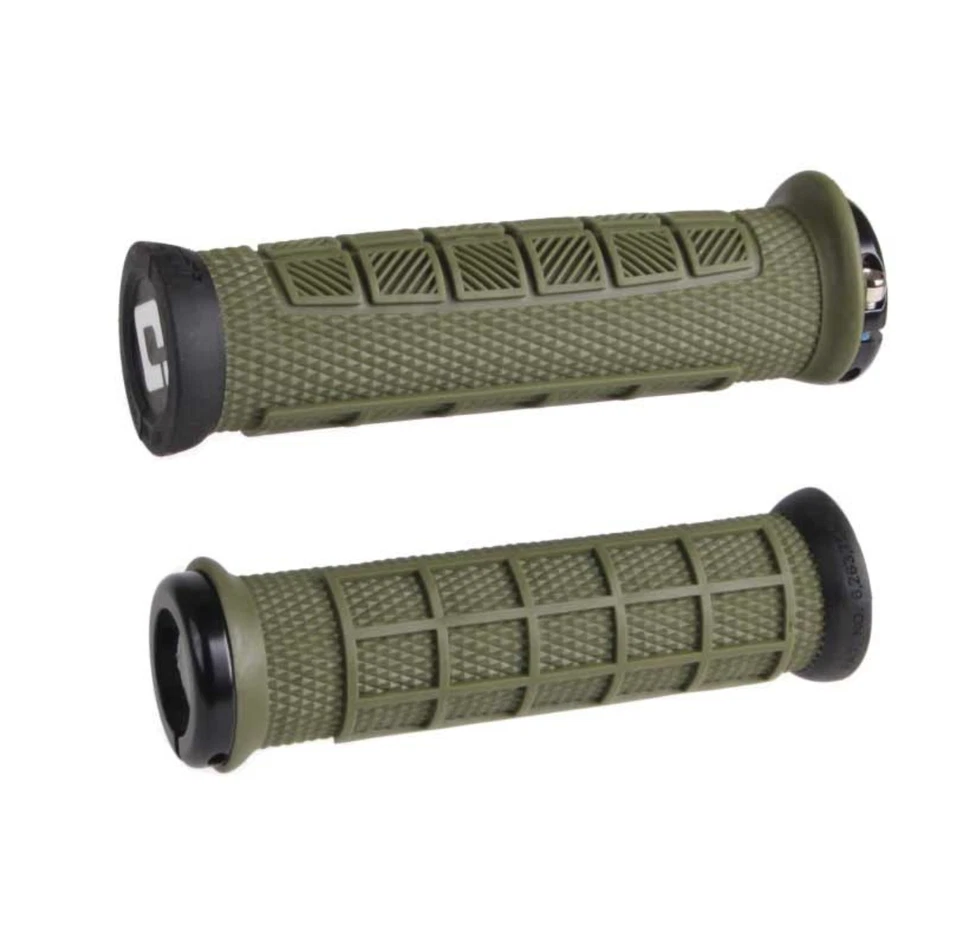 ODI, Elite Pro, Mountain Bike Bicycle Grips, 130mm, Army Green, Pair - Image 1 of 1