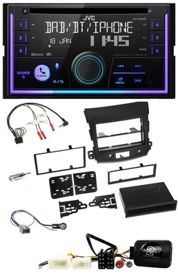 JVC Lenkrad USB 2DIN DAB Bluetooth CD Autoradio für Mitsubishi 10-12 Outlander - Bild 1 von 4