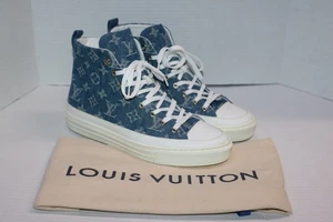 Louis Vuitton Monogram Denim High Top Stellar Sneaker Gr. 40 - Bild 1 von 13