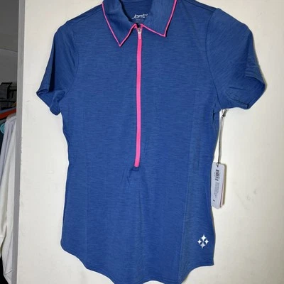Polo Jofit Manga Corta XS Azul Cuello con Cremallera Nuevo con Etiquetas Tenis Golf Pickleball Foto 1 de 4