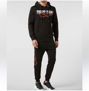 Phillip Plein Black Hoodie Men's SweatSuit Jogger Set (Size Small) - Picture 1 of 13