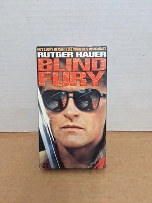 Blind Fury (VHS, 1990) RUTGER HAUER, Action, Blind, Lisa Blount, "TEX" Cobb - Image 1 of 4