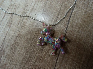 Mädchen Halskette EInhorn mit Glitzer - Bild 1 von 2