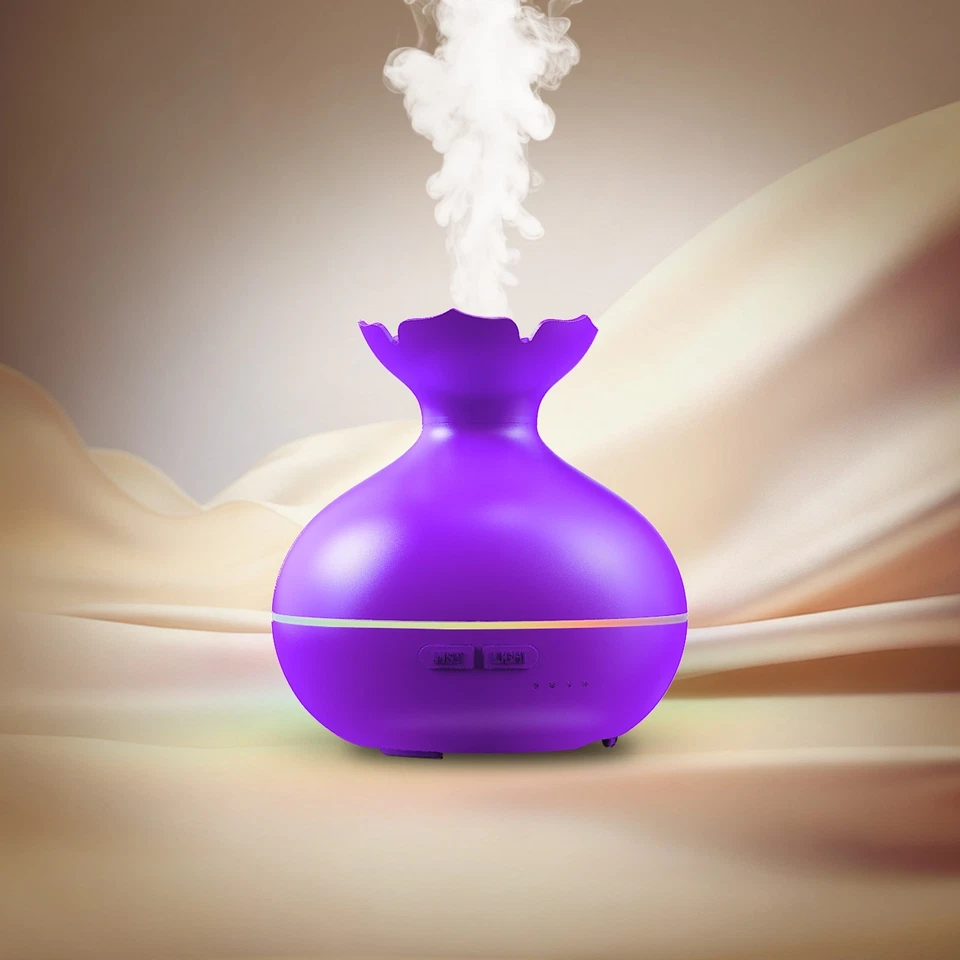 300mlpurple15 LED Colors Ultrasonic Aromatherapy Mist Diffusers Quiet Humidifier - Image 1 of 4