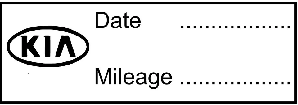 COLOP/SHINY KIA Self-Inking Rubber Stamp -Garage Home Mobile Service - 38 x 14mm