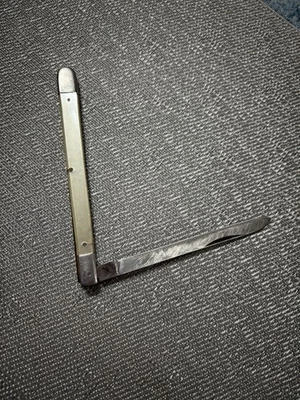 Vintage Sabre 677 Stainless Steel Japan Folding Pocket Knife Melon Tester Pearl - Image 1 of 4