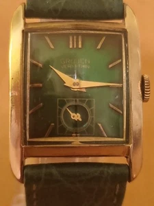 SEHR SELTENE VINTAGE GRUEN CURVEX VERI-THIN HERRENARMBANDUHR - Bild 1 von 10