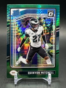 2024 Panini Donruss Optic Quinyon Mitchell Rookie Philadelphia Eagles Green - Picture 1 of 6