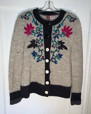 Newari Icelandic Design Cardigan Sweater 100% Wool - Size S/M.  d754 - Image 1 of 4