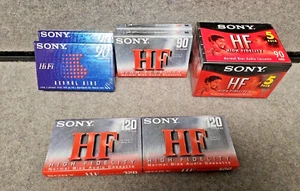 Lot Of 11 Sony HF / High Fidelity 9 @ 90 2 @ 120 Minute Cassette Tapes NEW SEALD - Picture 1 of 24