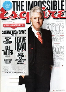 ESQUIRE Magazine August 2010 Bill Clinton Dr. Jonathan Clark Ana De la Reguera - Picture 1 of 3