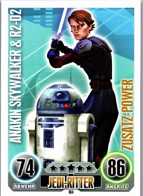Star Wars Force Attax Serie 1 ANAKIN SKYWALKER & R2-D2 104 Basis - Karte - Bild 1 von 2
