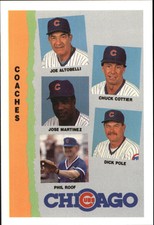 1990 Cubs Marathon #28 Cubs Coaches Joe Altobelli Jose Martinez Phil R OVERSIZED