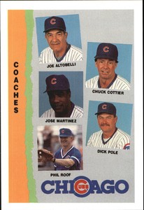 1990 Cubs Marathon #28 Cubs Coaches Joe Altobelli Jose Martinez Phil R OVERSIZED