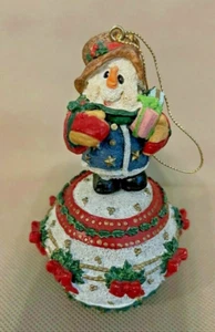 Giftcraft Inc. Snowman Ornament With Brown Hat, Gifts & Candy Cane NEW (F35G) - Picture 1 of 8