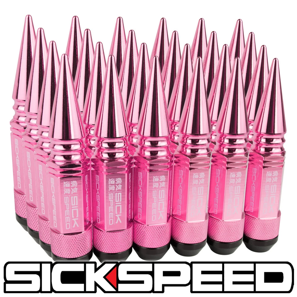 SICKSPEED 24 PIEZAS ROSA CLAVOS ALUMINIO EXTENDIDO 108MM 3 PIEZAS TUERCAS 14X1.5 Foto 1 de 1