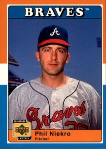 2001 Upper Deck Decade 1970's Atlanta Braves Baseball Card #47 Phil Niekro