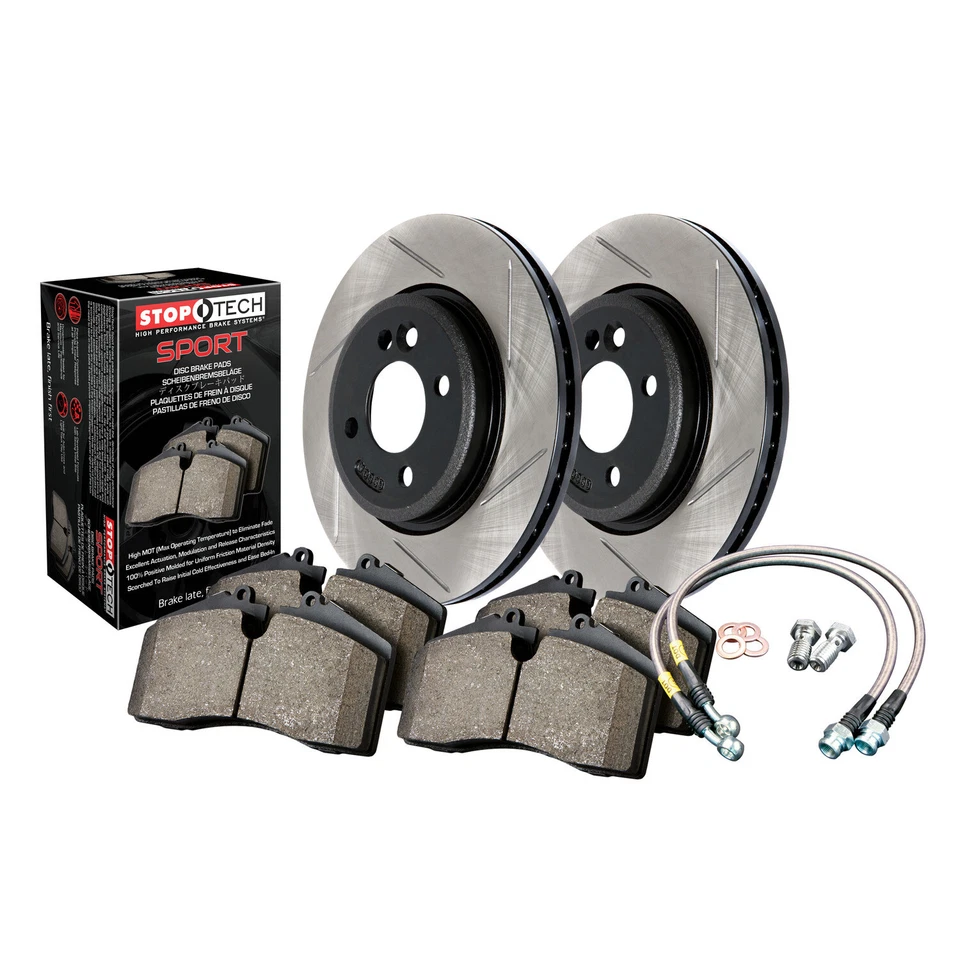 StopTech 977.47009R Sport Disc Brake Kit w/Slotted Rotors Fits Impreza WRX STI - Image 1 of 1