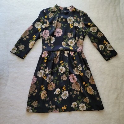 Vestido Brooks Brothers Mujer Rojo Polar Estampado Floral Cremallera Trasera Manga Larga Talla 4 Foto 1 de 4