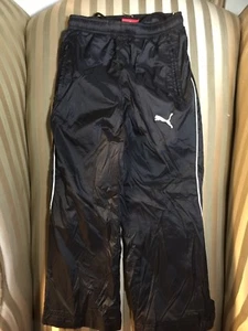 Puma Kids Boys Sz S Pants Athletic Black - Picture 1 of 5