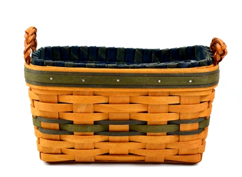 Longaberger 1997 Renewal Collectors Club Basket with Blue Liner Protector & Box Cover