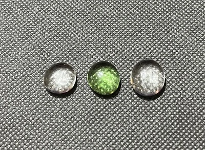 Bazaar Special Edition 1987 Board Game Replacement Pieces: 2 CLEAR 1 GREEN GEM - Image 1 of 2